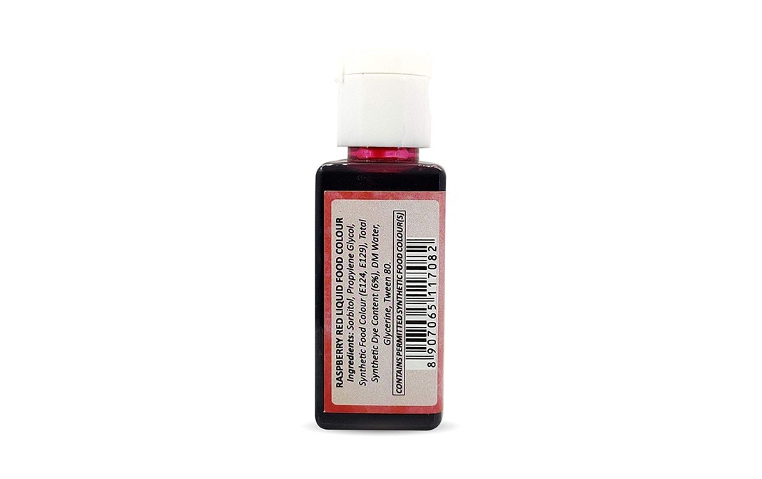 Puramio Raspberry Red Liquid Food Colour   Plastic Bottle  50 millilitre